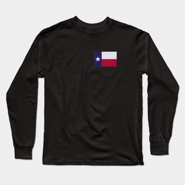 Texas Flag - Textured Logo Long Sleeve T-Shirt by rand0mity